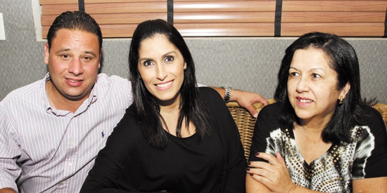 Rafael Martinez, Aline Leal e Cidinha Leal no Sumê Japanese Lounge